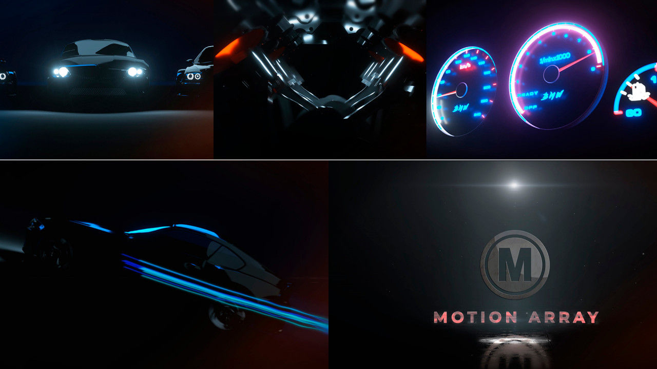 汽车logo标志赛车比赛素材库精选AE模板