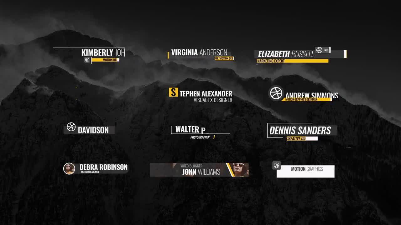 12款简洁现代商务字幕条动画AE模版