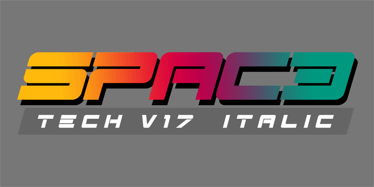 Spac3 – Tech v17 – Italic font插图 Spac3 – Tech v17 – Italic font插图