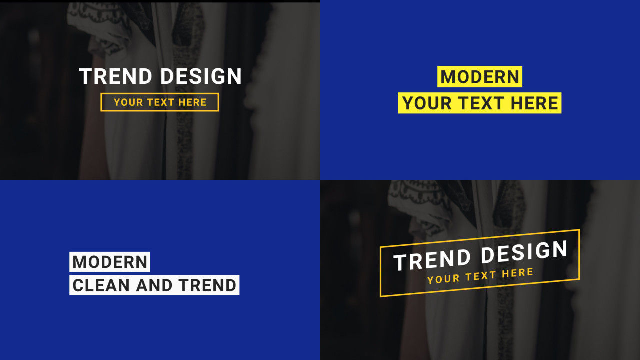 电视节目现代时尚标题动画集素材库精选AE模板