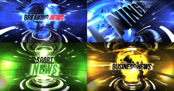 电视新闻广播节目包装视频素材库精选PR模板 TV Broadcast News Package