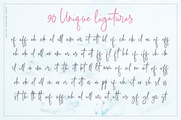 Salty Feeling Font插图11