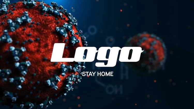 病毒标志动态动画素材库精选AE模板