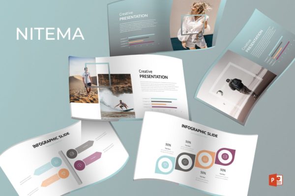 创意设计品牌/企业介绍Powerpoint幻灯片模板 Nitema – Powerpoint Template