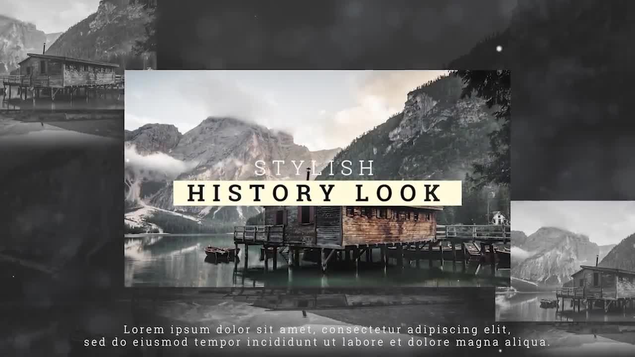 历史幻灯片动画素材库精选PR模板