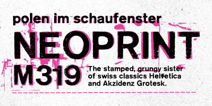 PiS Neo Print M319 Font Family素材之家精选英文字体