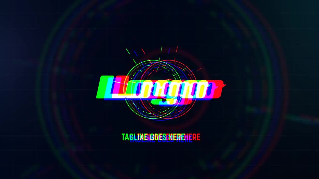 YouTube频道小故障徽标素材库精选AE模板