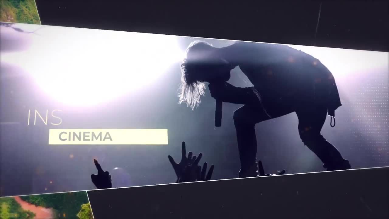 14个几何图形时尚照片片头转场素材库精选AE模板Abstract Cinematic Slideshow