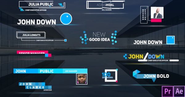 丰富多彩的现代设计风格视频标题素材库精选PR模板 Colorful Modern Titles