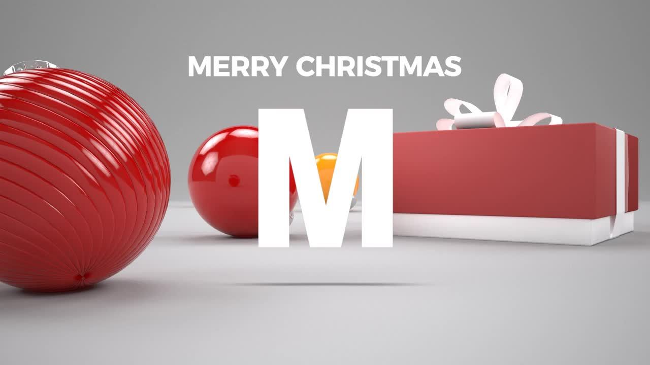 动画3D圣诞节场景标志素材库精选AE模板