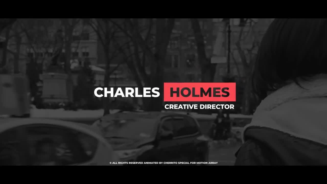 时尚创意的现代下三分之一和全屏标题素材库推荐PR模板