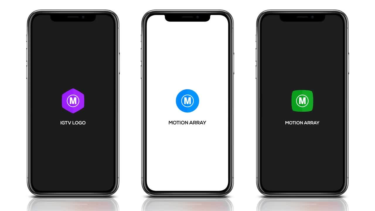 垂直徽标显示素材库精选AE模板