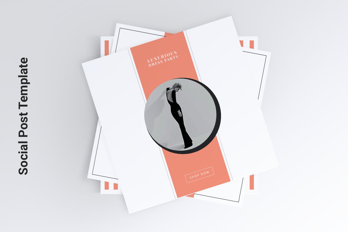 Instagram & Facebook社交网站时尚主题贴图设计素材 BRIGHT Fashion Instagram & Facebook Post插图(1)