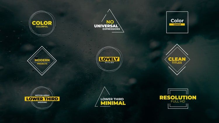 9个超现代外观的全屏标题动画ae模板