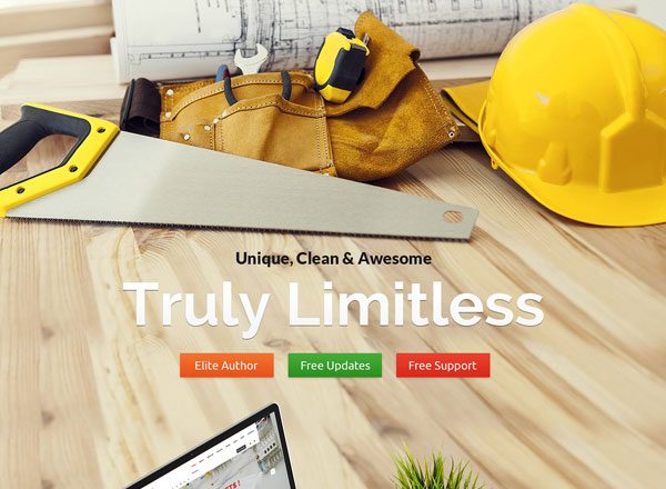 工业企业网站模板素材库精选 Helmets – PSD Template for Handyman