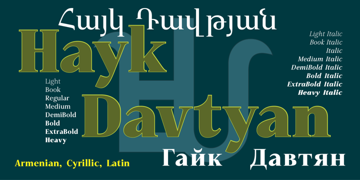 GHEA Hayk Davtyan Font Family素材之家精选英文字体