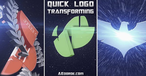 变形AE特效Logo演示素材库精选AE模板 Quick Logo Transforming