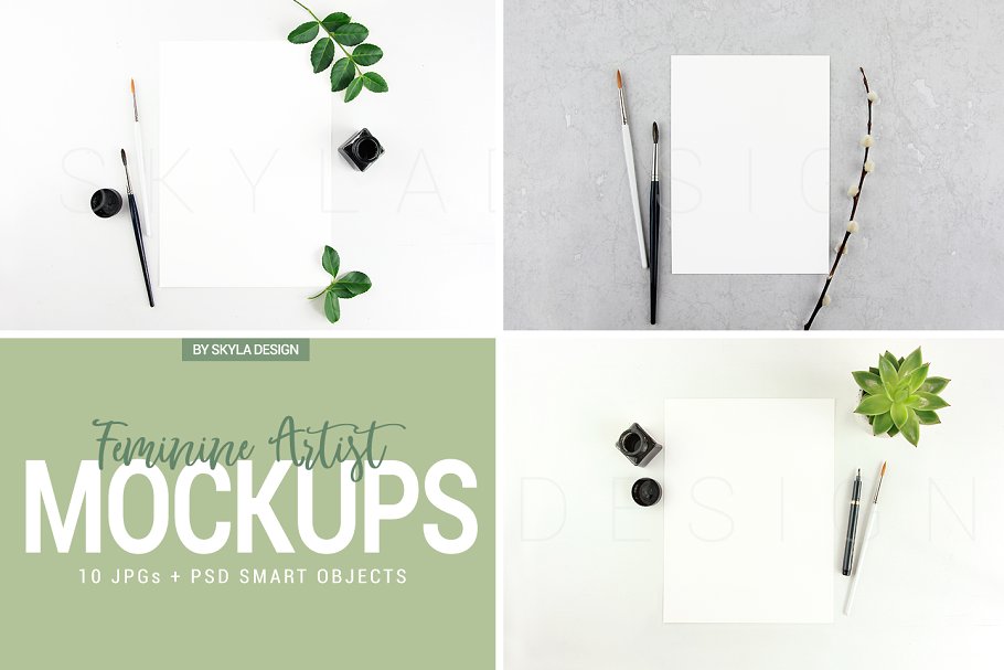 气质女神社交媒体配图样机 Social media mockups Feminine artist插图(3)