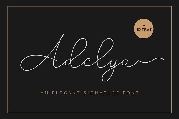 Adelya – Elegant Signature Font素材之家精选英文字体