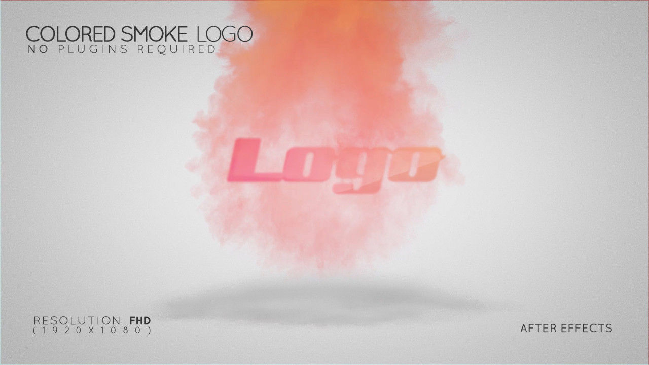 精美时尚优雅的彩色烟雾徽标素材库精选AE模板