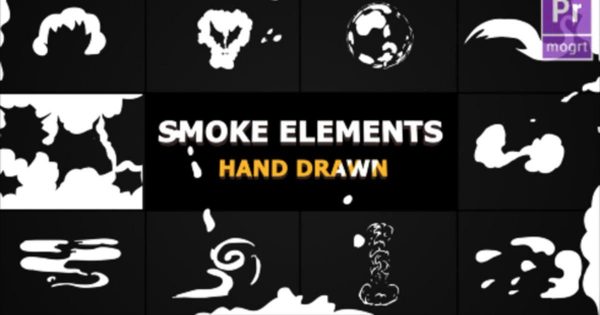 卡通烟雾元素与转场素材库精选PR模板 Cartoon SMOKE Elements And Transitions