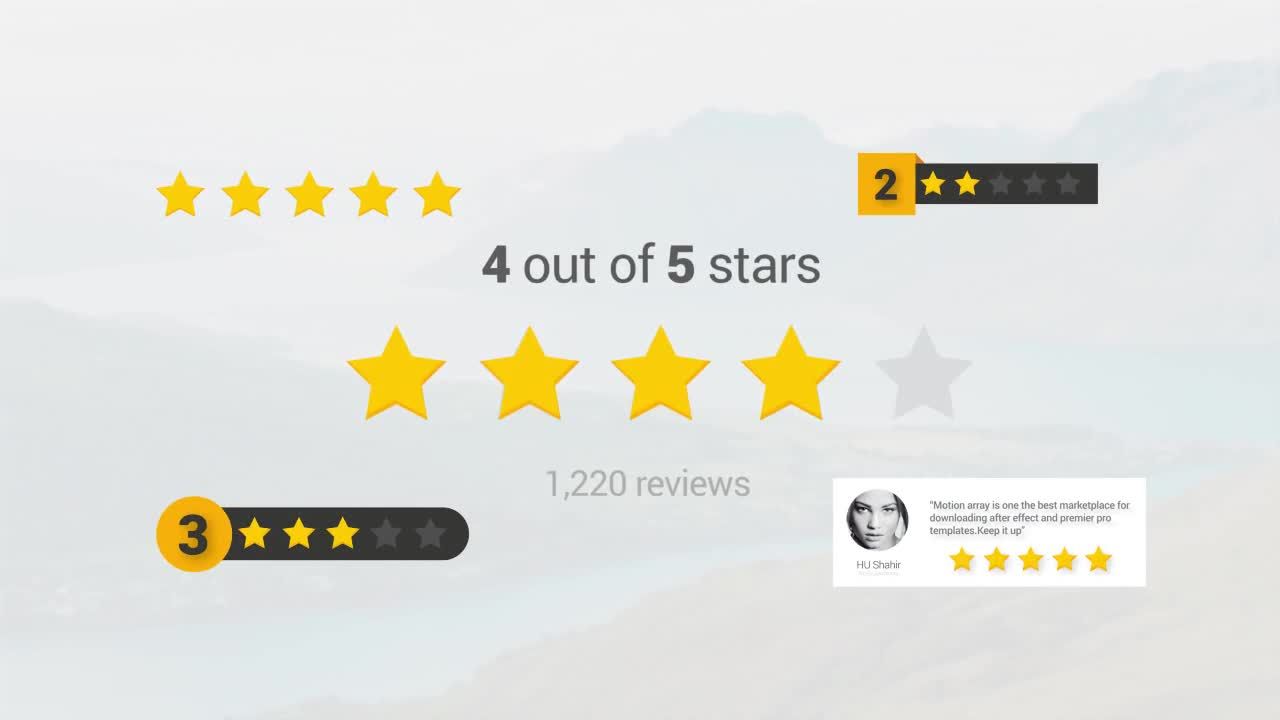 8个打分点评样式素材库精选AE模板