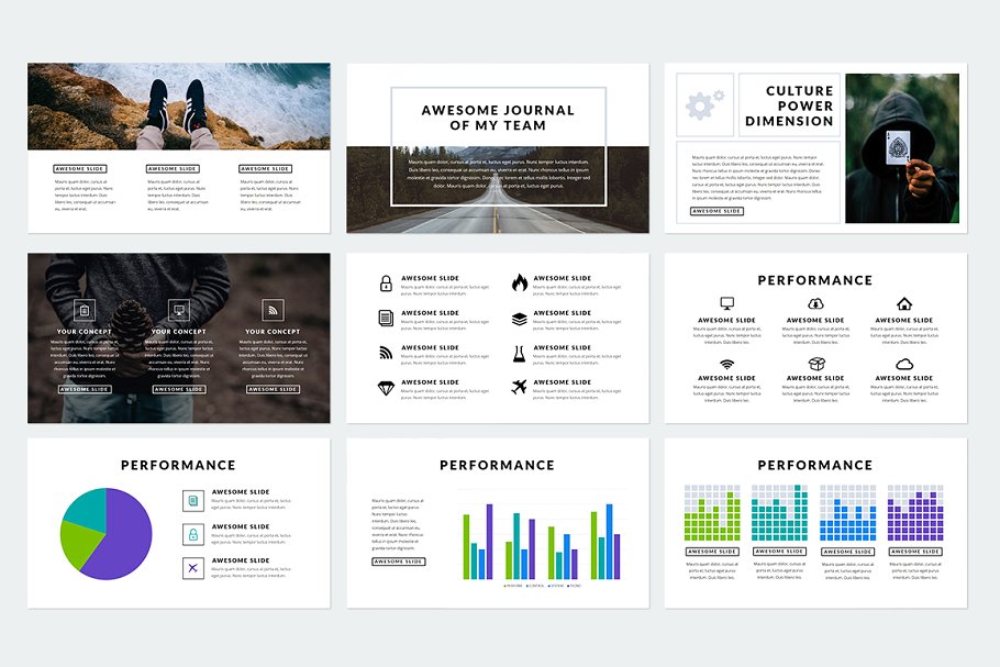 个人作品、团队&产品介绍幻灯片模板 Abstract Presentation插图(8)
