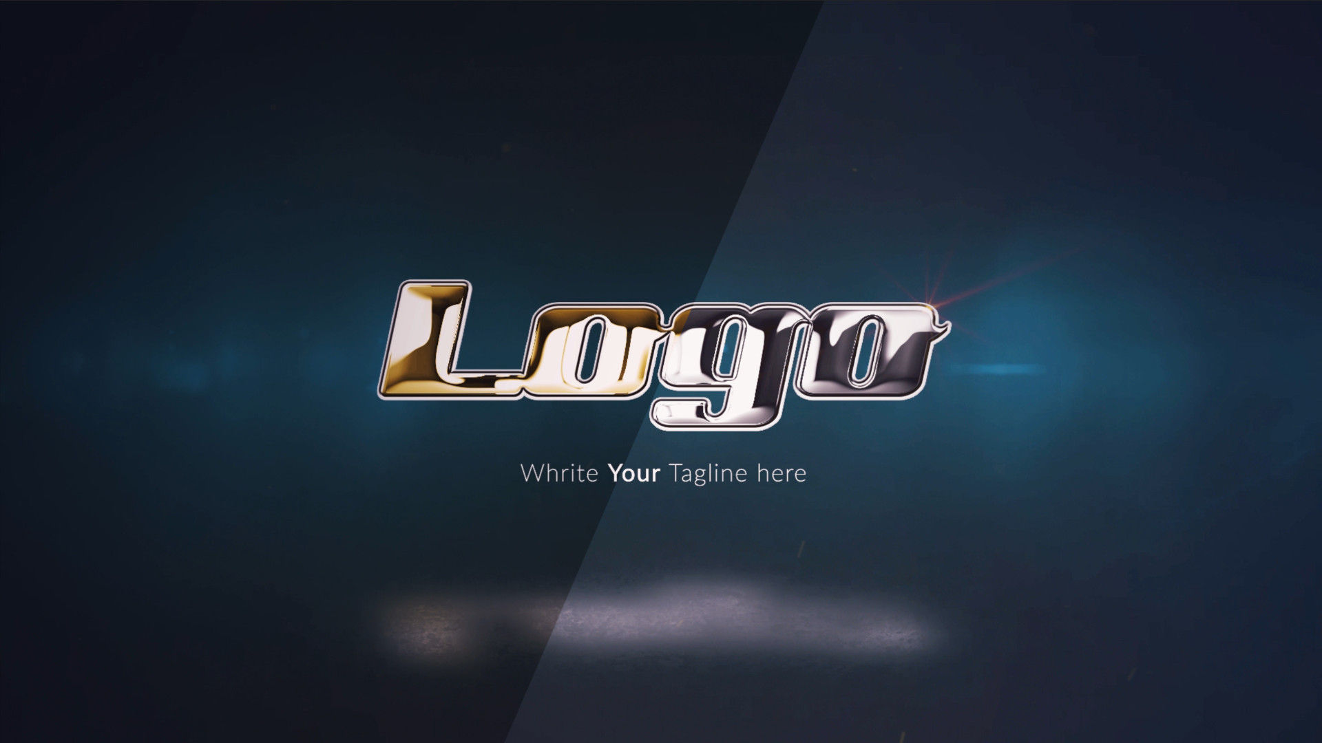 闪亮的3D金色银色文字动画片头素材库精选AE模板