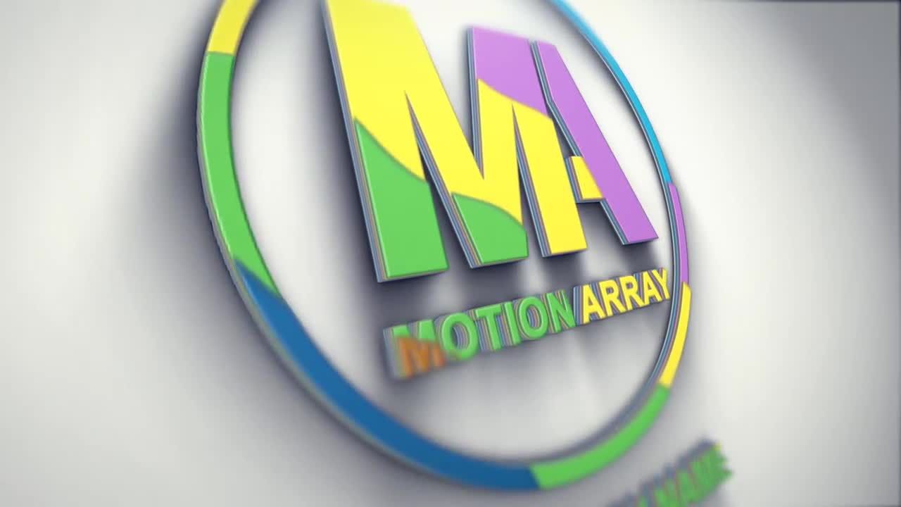 现代明亮优雅的彩色波浪展示徽标素材库精选AE模板