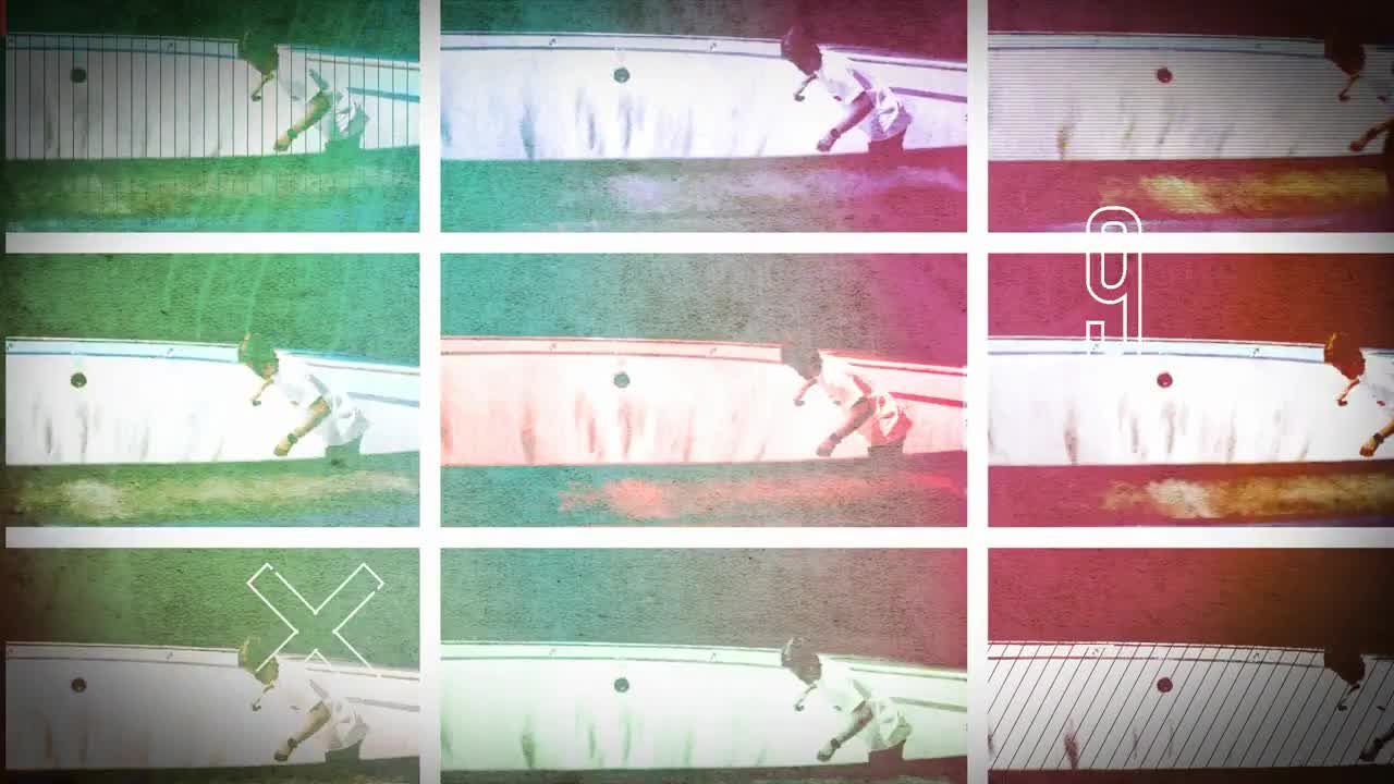 彩色毛刺开启器幻灯片素材库精选AE模板