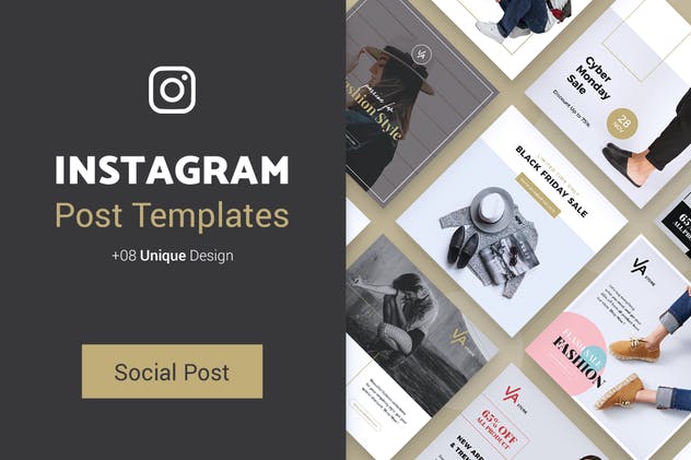 现代设计风格社交媒体新媒体文章版面设计模板素材库精选v1 Modern Social Media Kit Vol. 01插图(1)