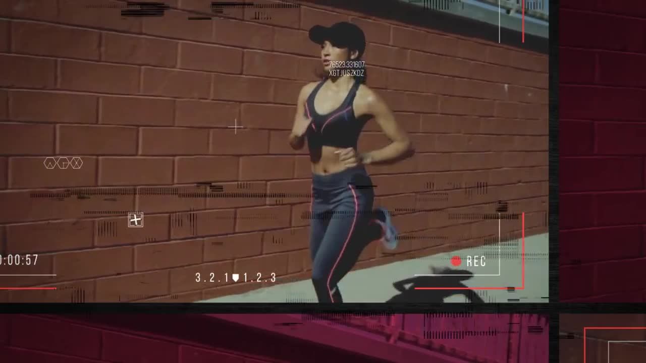 具有快速分屏和毛刺效果的体育促销素材库精选AE模板