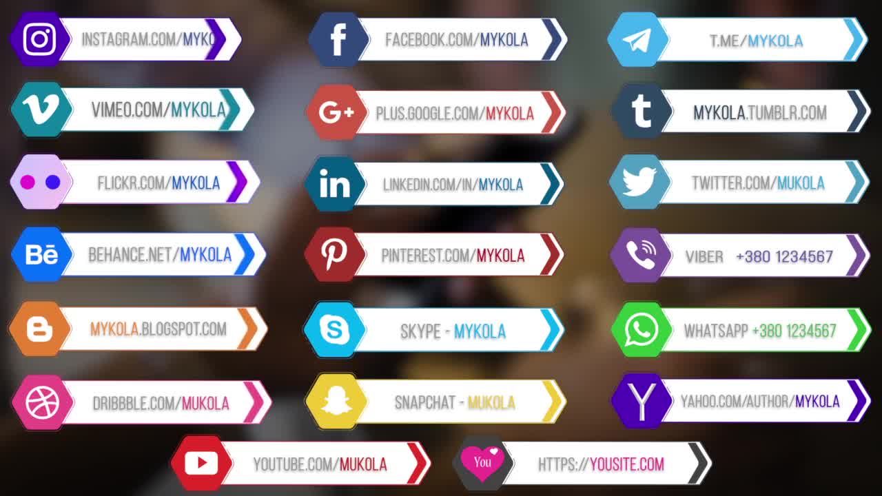 20个社交媒体下三分之一全屏标题素材库精选AE模板