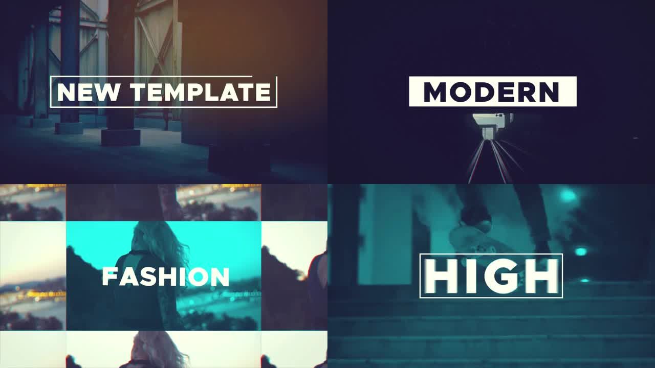 明亮动感充满活力的AE现代过渡模板