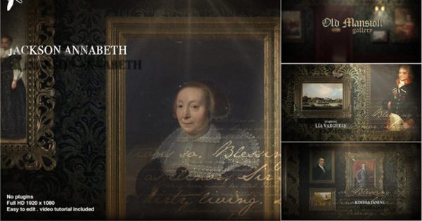 古宅老式建筑复古风视频相册素材库精选AE模板 Old Mansion Gallery