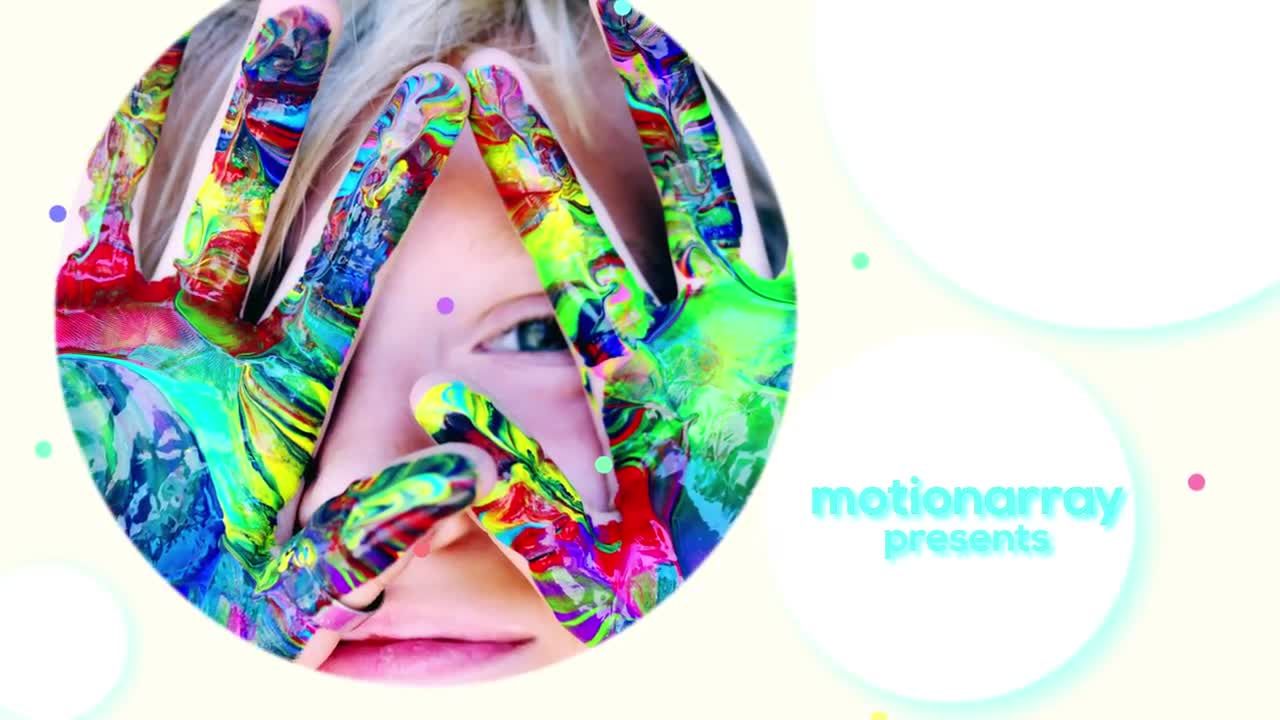 流畅的彩虹色彩媒体动态文本展示素材库精选pr模板