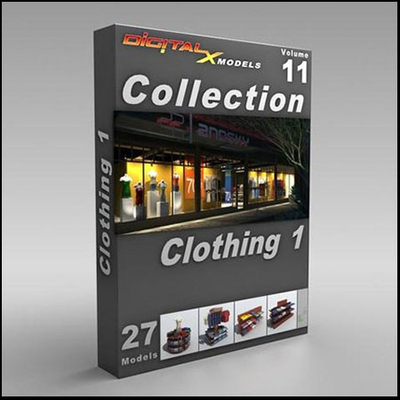 27个衣服展示柜、衣架、人体模特和鞋架鞋柜眼镜架眼镜素材之家精选3D模型