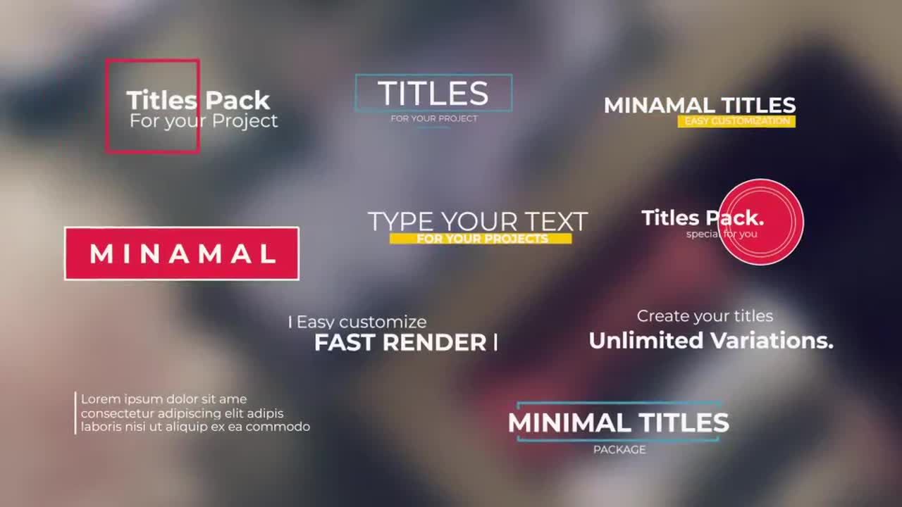 富有创意的商业演示最小标题下三分之一全屏标题动画素材库精选AE模板