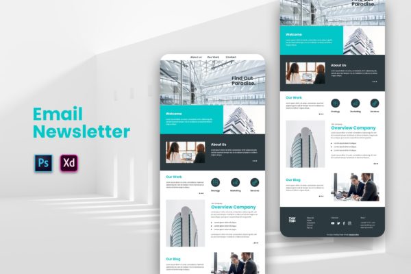 建筑设计公司推广EDM邮件模板素材库精选下载 Architecture Email Newsletter