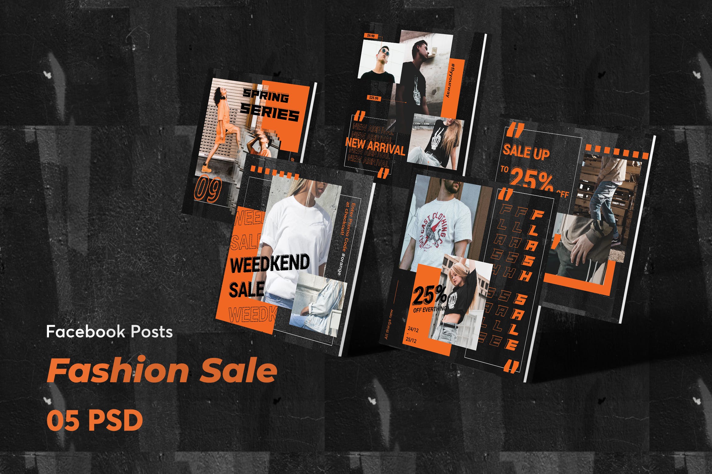 时尚促销Facebook社交贴图广告模板素材库精选 Creative Fashion Sale Facebook Post插图