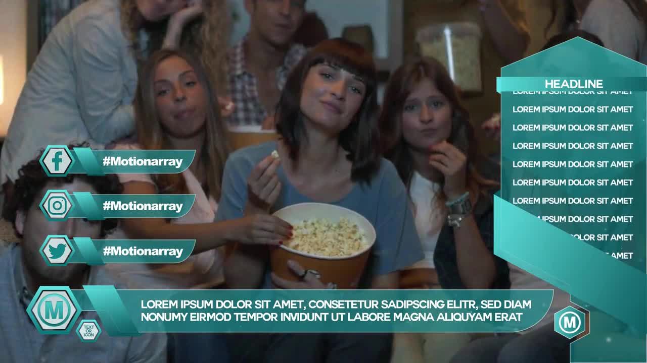 创意蓝色图形集促销活动素材库精选AE模板