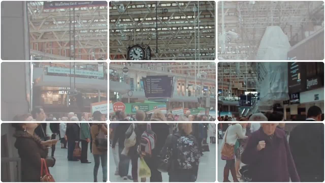 网格布置图片素材库精选AE模板