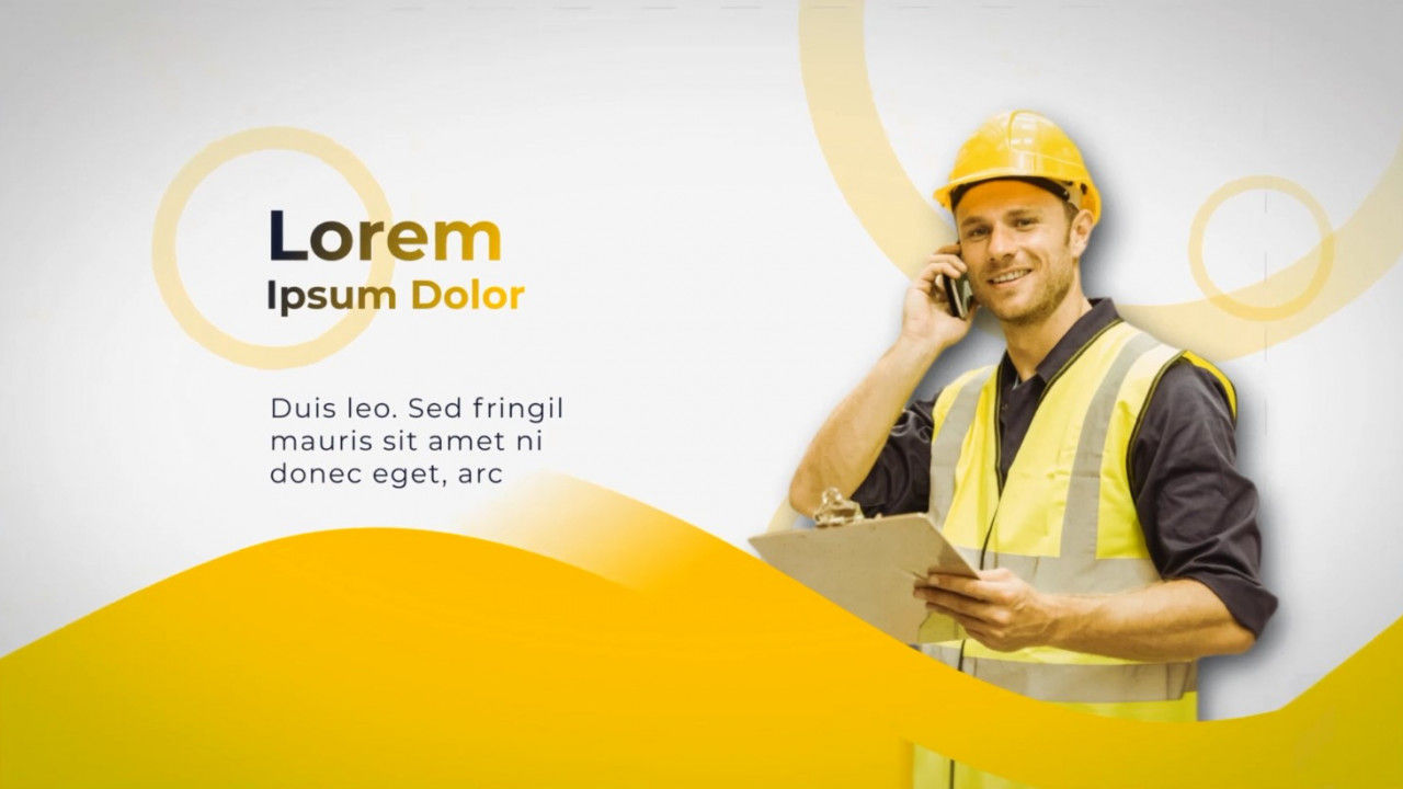 干净清晰创意的施工构建幻灯片素材库精选AE模板