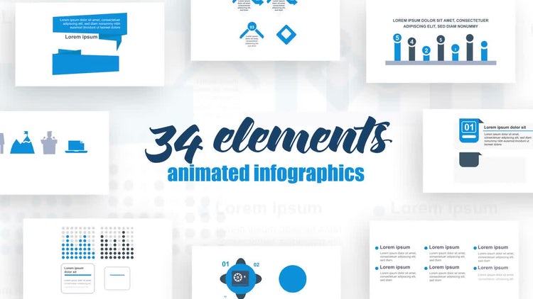 演示和活动视频信息图表Vol.30素材库精选AE模板