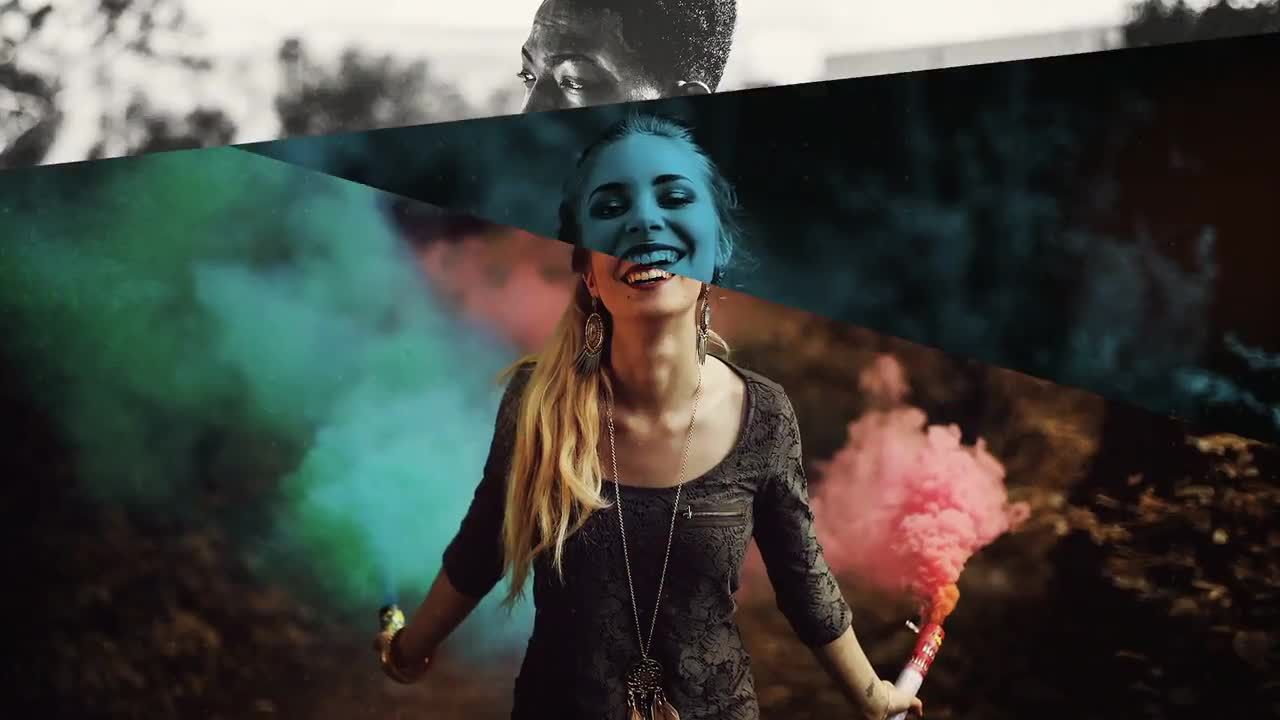 清新创意的pr照片简介模板