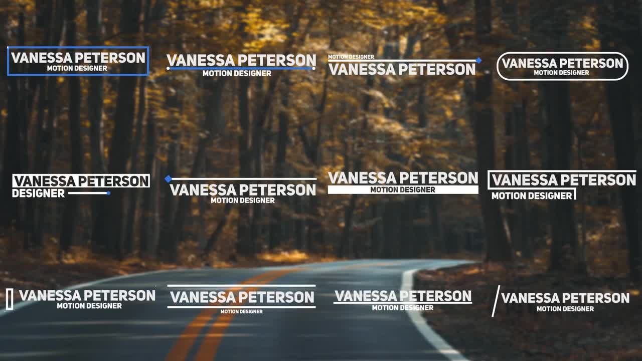 12个最小下三分之一标题动画素材库精选AE模板