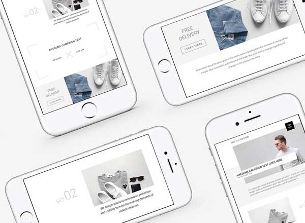 简约 EDM 设计模板 Clean E-newsletter Pack