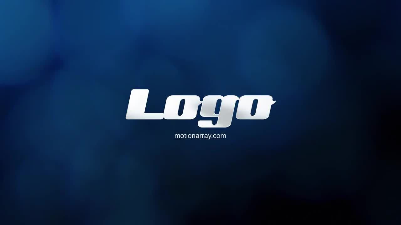 华丽的动画标志抛光金属风格LOGO展示素材库精选AE模板