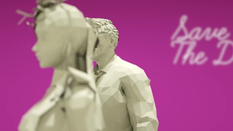 时尚简单的结婚请柬素材库精选AE模板