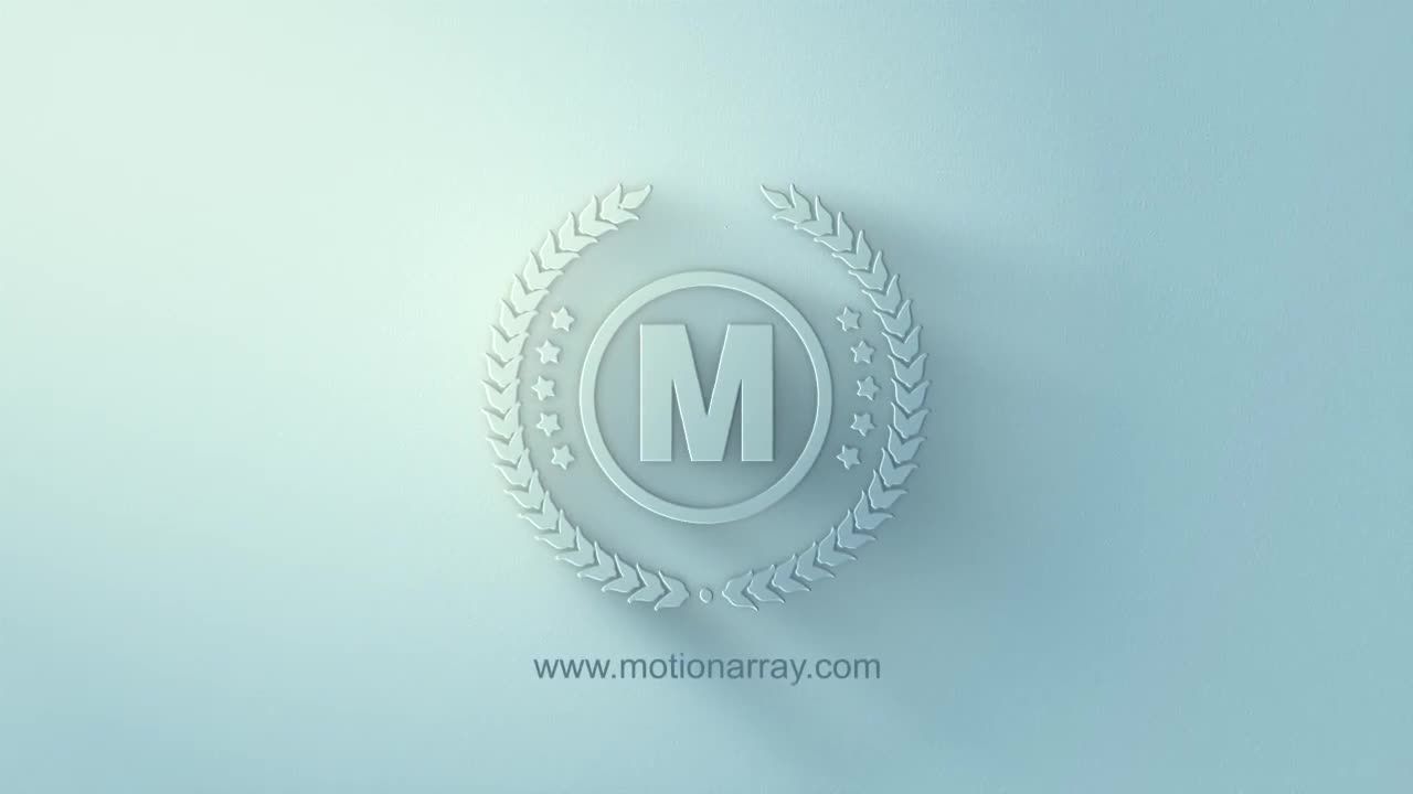 径向擦除效果的白色形状图层徽标素材库精选AE模板